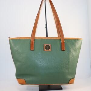 Vintage Dooney & Bourke Green Pebbled Leather Tote Bag – Made‎ in USA